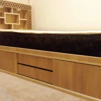 تخت خواب یک نفربزرگ  ام دی اف شرکتی سالم  وتمیز
