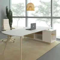 میز اداری و صندلی مدرن چوب راش