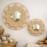 ماندالا دیوارکوب اینه‌ای