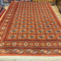 فرش ۶متری دستباف زمینه روناسی تمام پشم