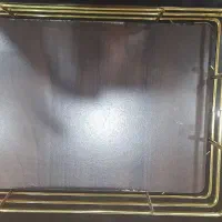 سینی چوبی دور طلایی و ترازو