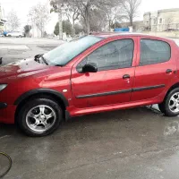 ۲۰۶ تیپ۳ مدل ۸۳ قرمز متالیک رنگ خاص فابریک