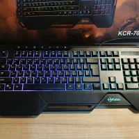 کیبورد گیمینگ نیمه مکانیکال RGB KCR-7000B فاطر