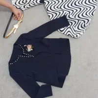 لباس دخترونه دو تیکه رنگ صورمه ای بسیار تمیز