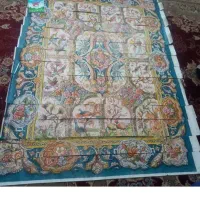 فرش نیمه کاره قالیچه گلستان جلالی