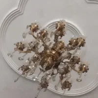لوستر برنجی ۱۶شعله با دوتا دیوارکوب