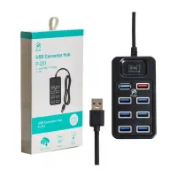 هاب USB 3.0 پی نت مدل P-251 ظرفیت ۸ پورت