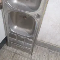 یک عدد سینک دو قلو استیل روکار
