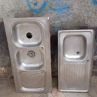 دو عدد سینک ظرفشویی سالم و تمیز