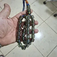 ۱۱۰ گرم تسبیح سبز آبی کهنه آلمانی بکر بکر