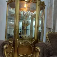 بوفه کلاسیک سرماری چوب گردو ورق طلا