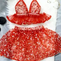 حریر شیشه ای گلدار