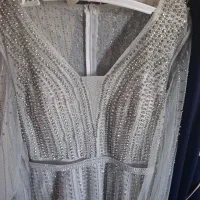 لباس نقره ای سنگ دوزی سایز۴۴تا۴۶