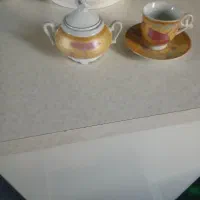 قهوه خوری 6عدد فنجون نعلبکی ویک قندان