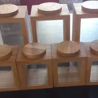 بانکه حبوبات چوب شیشه