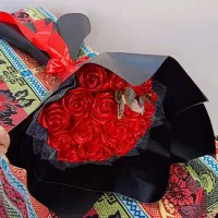 دسته گل روبانی شیک