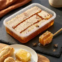 عسل گون صاف شده و عسل کنار با موم