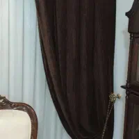 ۲عدد والان مخمل شانل نو نو قهوه ای رنگ