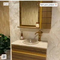 روشور دستشویی کابینی  پی وی سی با آینه و باکس