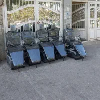 صندلی میکاپ تخت شو کف فوم سرد چرم کریستال نونو
