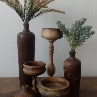 جا شمعی چوبی