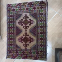 فرش رنگی رنگی دست بافت