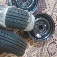 دوتا لاستیک یزد نو۱۶۵/۶۵/۱۳ دوتا رینگ نو