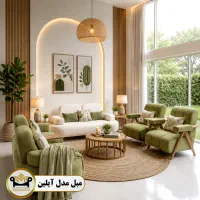 مبل راحتی آیلین 8 نفره مدل مینیمال تخت شو