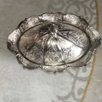 سه عدد قندان طرح نقره