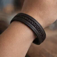 دستبند چرم موی یار