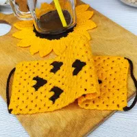 کاور ماگ + زیر لیوانی(بافتنی)