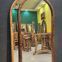 آینه قدی بالا هلال و دفرمه و مستطیل پایه دار روسی