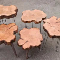میز عسلی کنار مبل روستیک