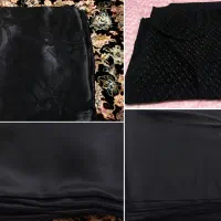 چادر مشکی زنانه نو پارچه کرپ و ژاکارد اماراتی