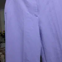 شلوار زنانه مجلسی پاچه گشاد کرپ پشمی سوسنی رنگ