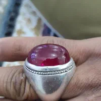 انگشتر یاقوت نقره رکاب قدیمی