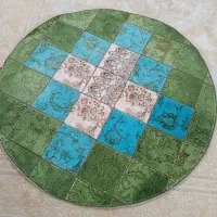 فرش گرد ابریشمی نو نو