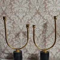 شمعدان سنگی طرح برنزی برنجی