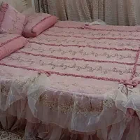 سرویس روتختی دونفره حریر کارشده (بسیار لوکس)