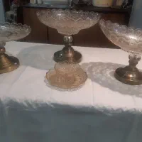 سرویس کریستال ۱۵ پارچه رنگ شامپاینی ۶نفره