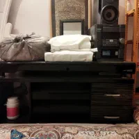 میز شیشه ای تابلو و باند