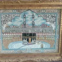 دوعدد تابلو فرش دستبافت کعبه مدینه