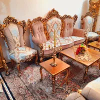 سرویس مبلمان استیل سلطنتی۹نفره**تمام چوب راش**