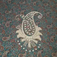 رومیزی سرمه دوزی شده نو مربع شکل