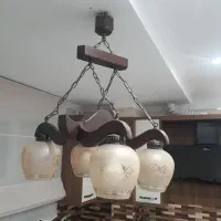 لوستر چوبی ۴ شعله برند