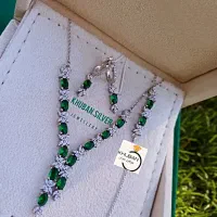 سرویس نقره سوپر جواهری زمرد سبز