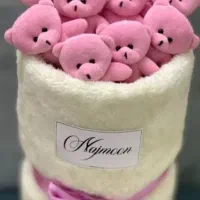 باکس خرسی و دسته گل عروسکی
