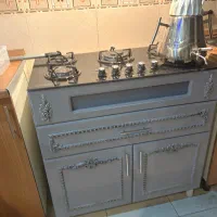 گاز رومیزی همراه کابینت زیرش