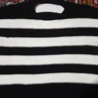 بافت راه راه مشکی سفید