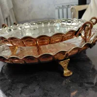 دو عدد ظرف پایه دار مسی